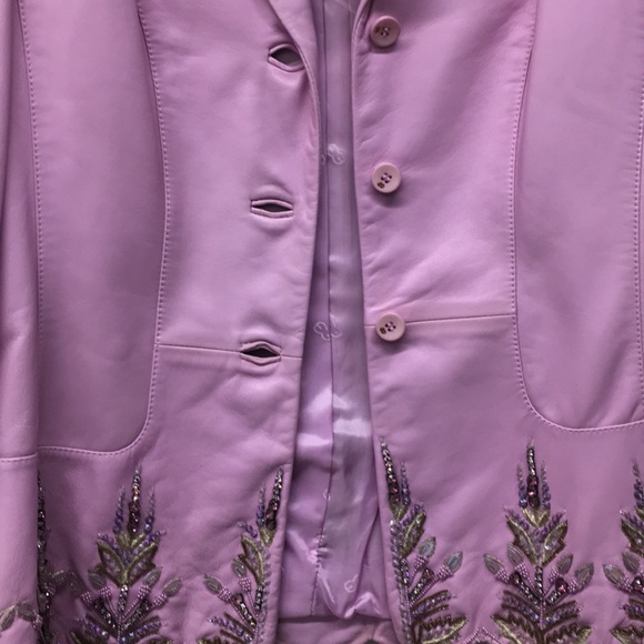 Escada purple embellished leather - Picture 4 of 9